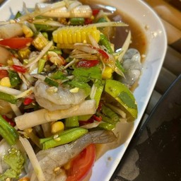 ตำเหลากุ้งสด