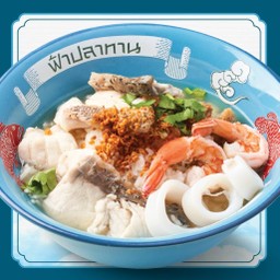 ข้าวต้มปลาเก๋ารวมมิตร (กุ้ง,หมึก)