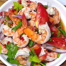 ยำกุ้งสุก