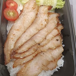 ข้าวคอหมูย่างเกรดเอ