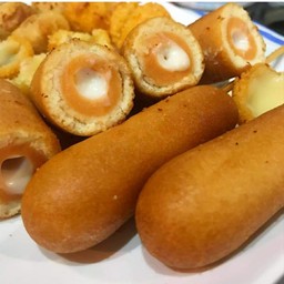 คอร์นดอกไส้กรอกชีส 2 ไม้