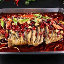 ปลากระพงย่างซอสหม่าล่า