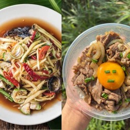 ร้านลาบอุดร สวนส้มโอลุงเจือ