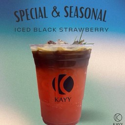 Iced Black Strawberry Soda ( D )