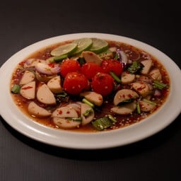 ยำหมูยอไข่แดงเค็ม