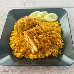 ข้าวหมกไก่ +ไก่ทอด