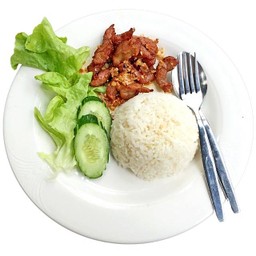 [Syตามสั่ง]ข้าวกระเทียมหมู,ไก่