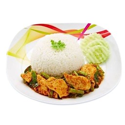 [Syตามสั่ง]ข้าวพริกแกงหมู,ไก่