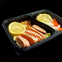 สเต็กแซลมอนย่าง