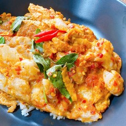 ข้าวไข่ข้นห่อหมกไข่ปลาหมึก