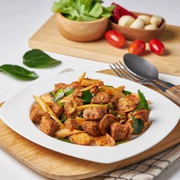 หมูนุ่มผัดต้มยำ 186 kcal