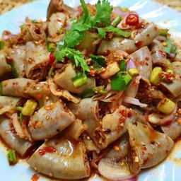 ลาบใส้อ่อนหมู