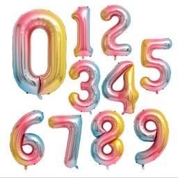 ลูกโป่งตัวเลข 5 ไล่สี (ขนาด 40นิ้ว)