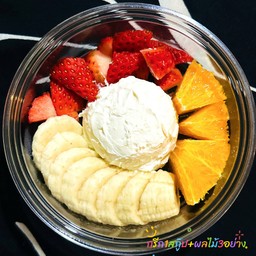 เซตสุดคุ้ม1  กรีก1สกู๊ป+ผลไม้3อย่าง