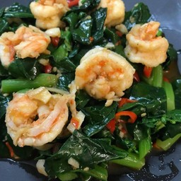 ข้าวคะน้ากุ้ง
