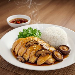 ไก่ต้มซีอิ๊วเห็ดหอม