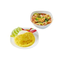 ข้าวไข่เจียว+แกงส้ม
