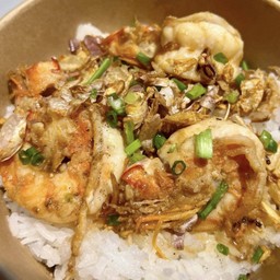 ข้าวกุ้งกระเทียม