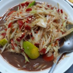 ตำปลาร้า (ไม่มีปู)