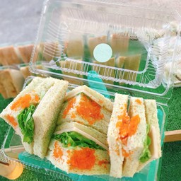 แซนวิชปูอัดไข่กุ้งแฮม