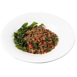 กระเพราเนื้อบด(กับข้าว)