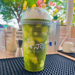 มะพร้าวปั่นนมสด x ช็อตชาเขียว