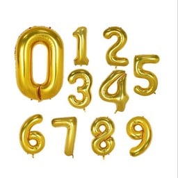 ลูกโป่งตัวเลข 9 สีทอง (ขนาด 40นิ้ว)