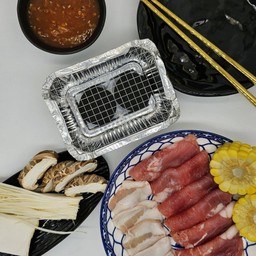 ชุดเตาย่างมองโกล (หมู) ชั่งน้ำหนักวัตถุดิบ 500g. 烧烤架