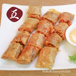 ฟองเต้าหู้ห่อเผือกทอด