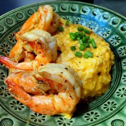 ข้าวไข่ข้น+กุ้งกระเทียม