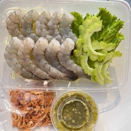 กุ้งแช่น้ำปลาชุดใหญ่ กุ้ง10ตัว