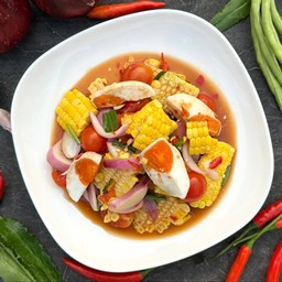 ยำข้าวโพดไข่เค็ม