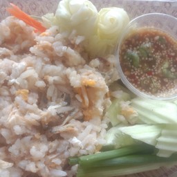 ข้าวสวย +ไข่เจียว+น้ำพริกกะปิ