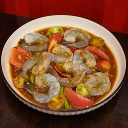 ตำเหลากุ้งสด