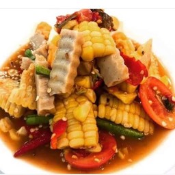 ตำข้าวโพดหมูยอ ปูปลาร้า