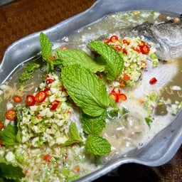 ปลากะพงนึ่งมะนาว