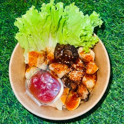 เห็ดออรินจิย่างหมาล่า+ ซอสมะเขือเทศ