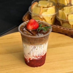 กาแฟ นมสด สตอเบอรี่