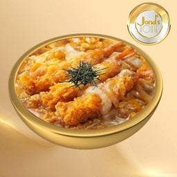 ข้าวญี่ปุ่น คัตสึด้งกุ้งกรอบ (Fried Shrimp Katsu Don Bowl)