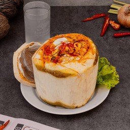 Seafood Curry in Young Coconut