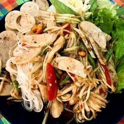 ตำซั่วหมูยอปลาร้า