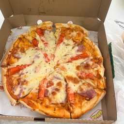 พิซซ่าเบคอน ปูอัด /หนานุ่ม(ถาดใหญ่)