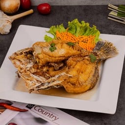 Deep Fried Sea Bass with Fish Sauce