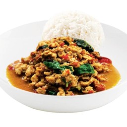 กระเพราไก่ราดข้าว