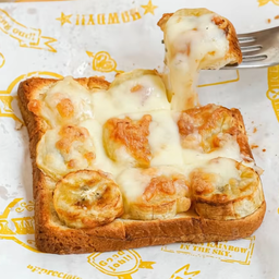 [อร่อยซ่ากับโค้ก] ปังเนยนม บานาน่าชีส (ชุด 1แผ่น) +  สไปรท์ ออริจินัล (กระป๋อง) 