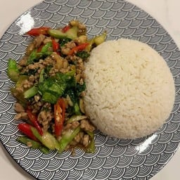 ข้าวคะน้าหมูสับ