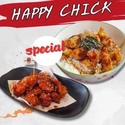 ชุด แฮปปี้ชิค ( ข้าวหน้าไก่เทอริยากิ + ชุดไก่กรอบผัดซอสพริกเกาหลี )