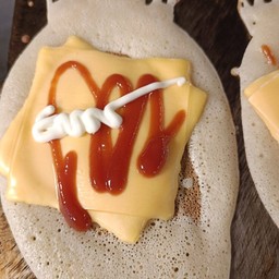 2 ชิ้นไส้ดับเบิ้ลชีสแผ่น