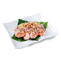 L ยำตะไคร้กุ้ง