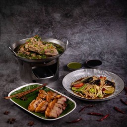 Set3 (ซุปเปอร์เล็ง + ส้มตำ + หมูกรอบ)